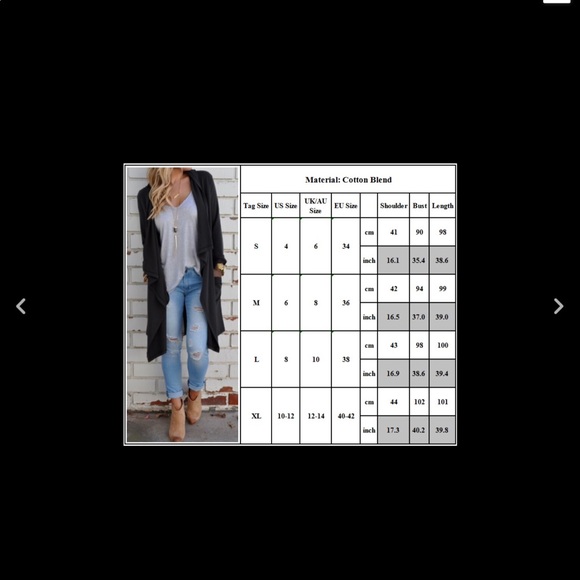 🌷SALE🌷GREY KNIT CARDIGAN JACKET COZY DUSTER - Picture 4 of 4